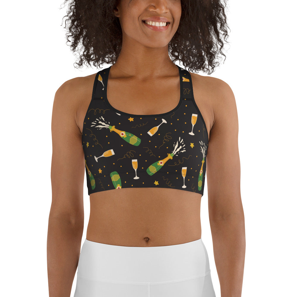 New Year's Toast Sports Bra