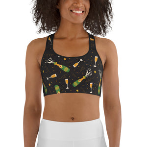 New Year's Toast Sports Bra