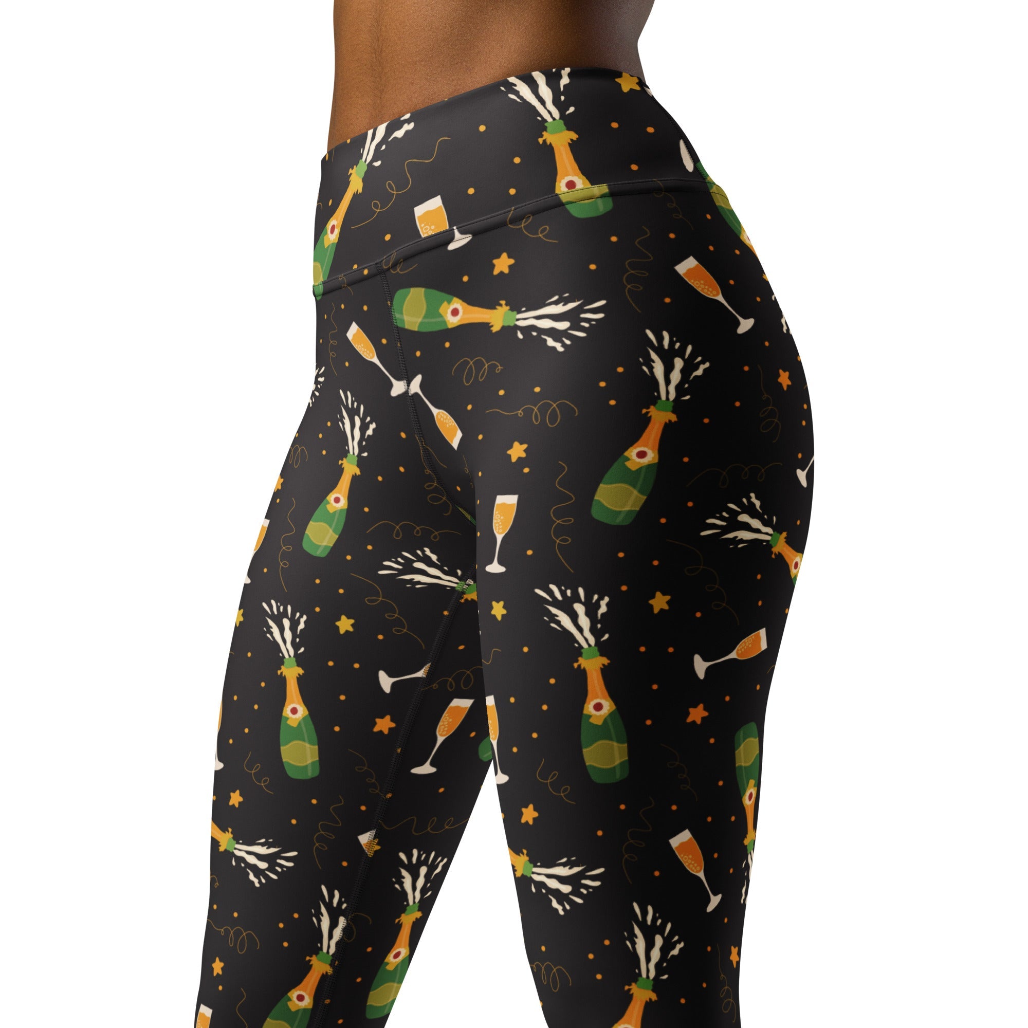 New Year's Toast Yoga Leggings