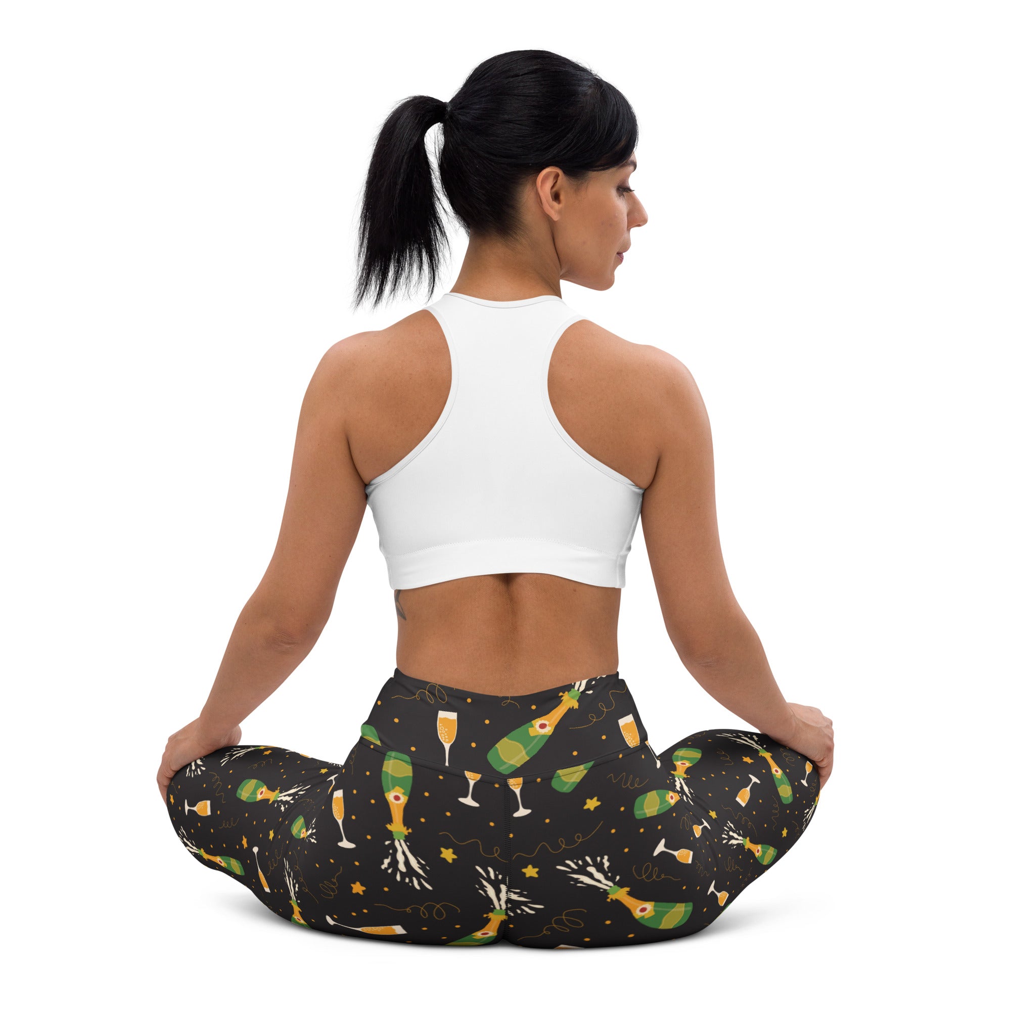 New Year's Toast Yoga Leggings