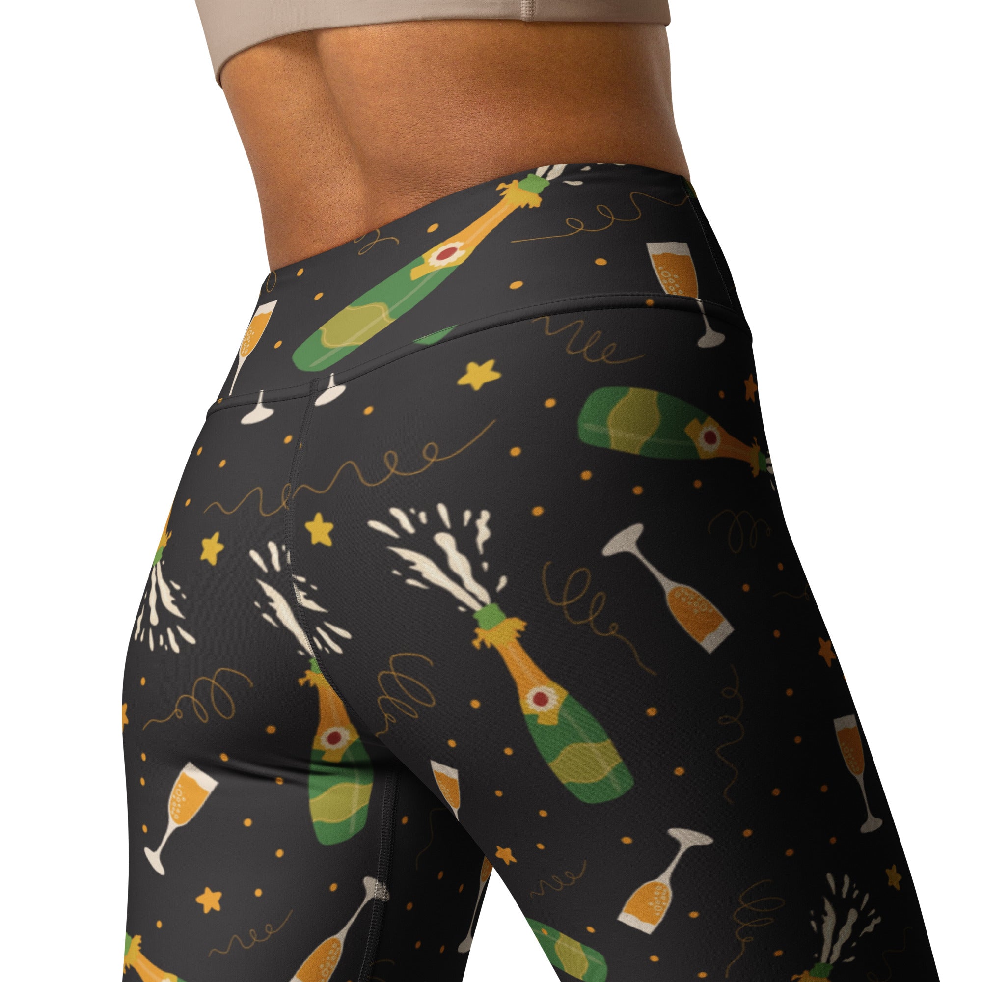 New Year's Toast Yoga Leggings