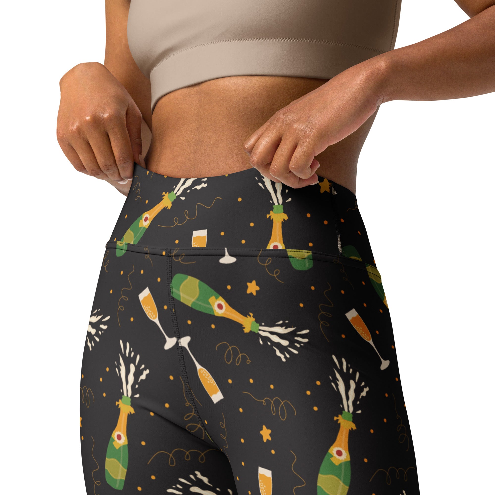 New Year's Toast Yoga Leggings