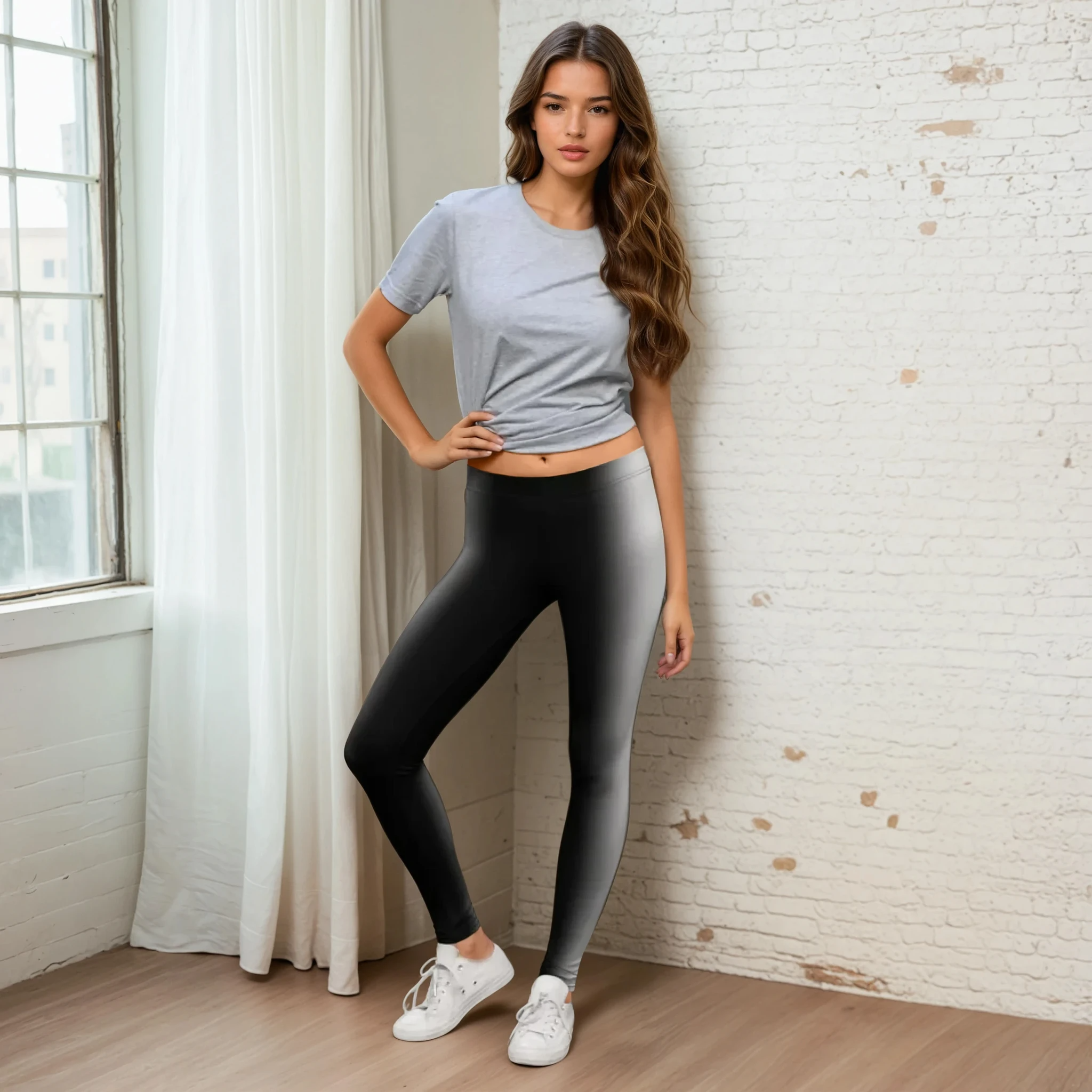 Ombre Optical Illusion Slimming Leggings