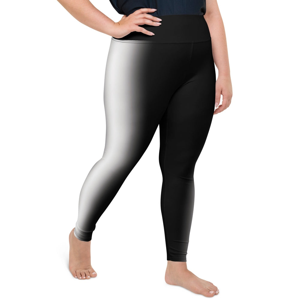 Ombre Optical Illusion Slimming Plus Size Leggings
