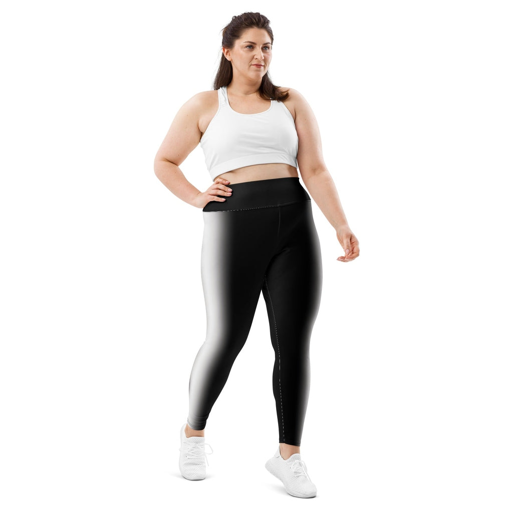 Ombre Optical Illusion Slimming Plus Size Leggings