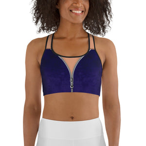 Open Zipper Sports Bra