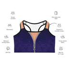 Open Zipper Sports Bra