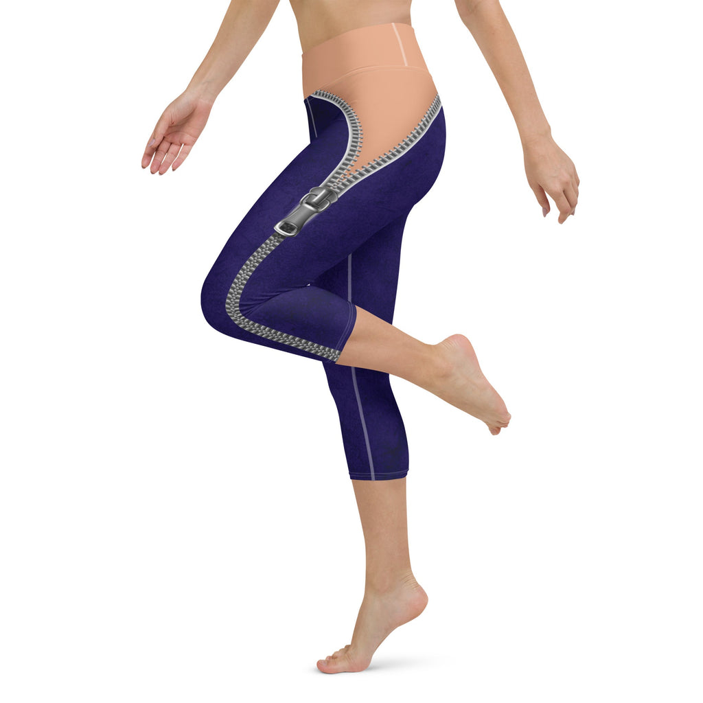 Open Zipper Yoga Capris