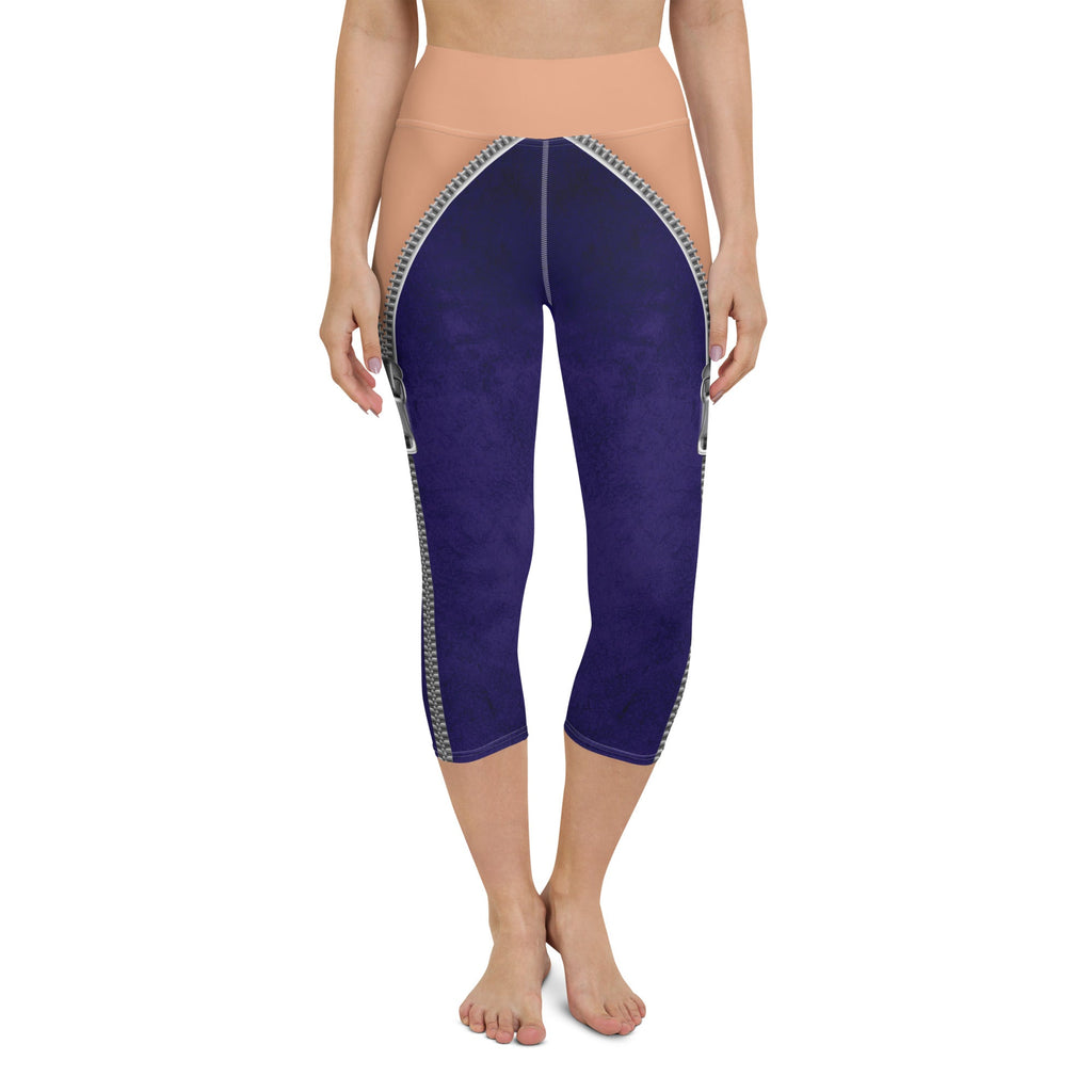 Open Zipper Yoga Capris