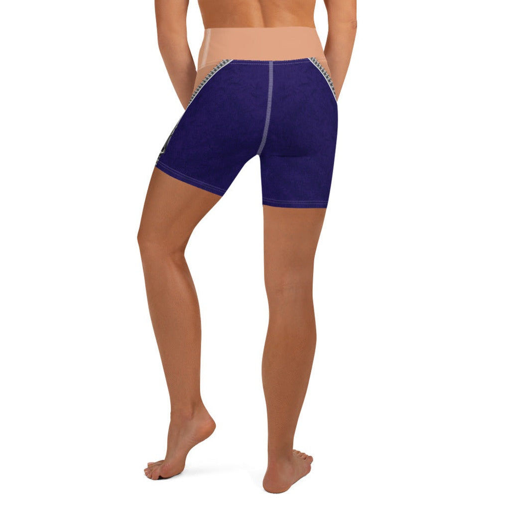 Open Zipper Yoga Shorts
