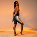 Optical Illusion Vertical Lines Biker Shorts