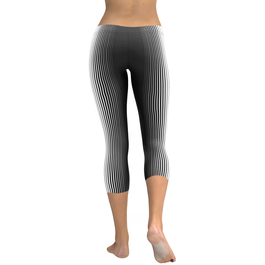 Optical Illusion Vertical Lines Capris