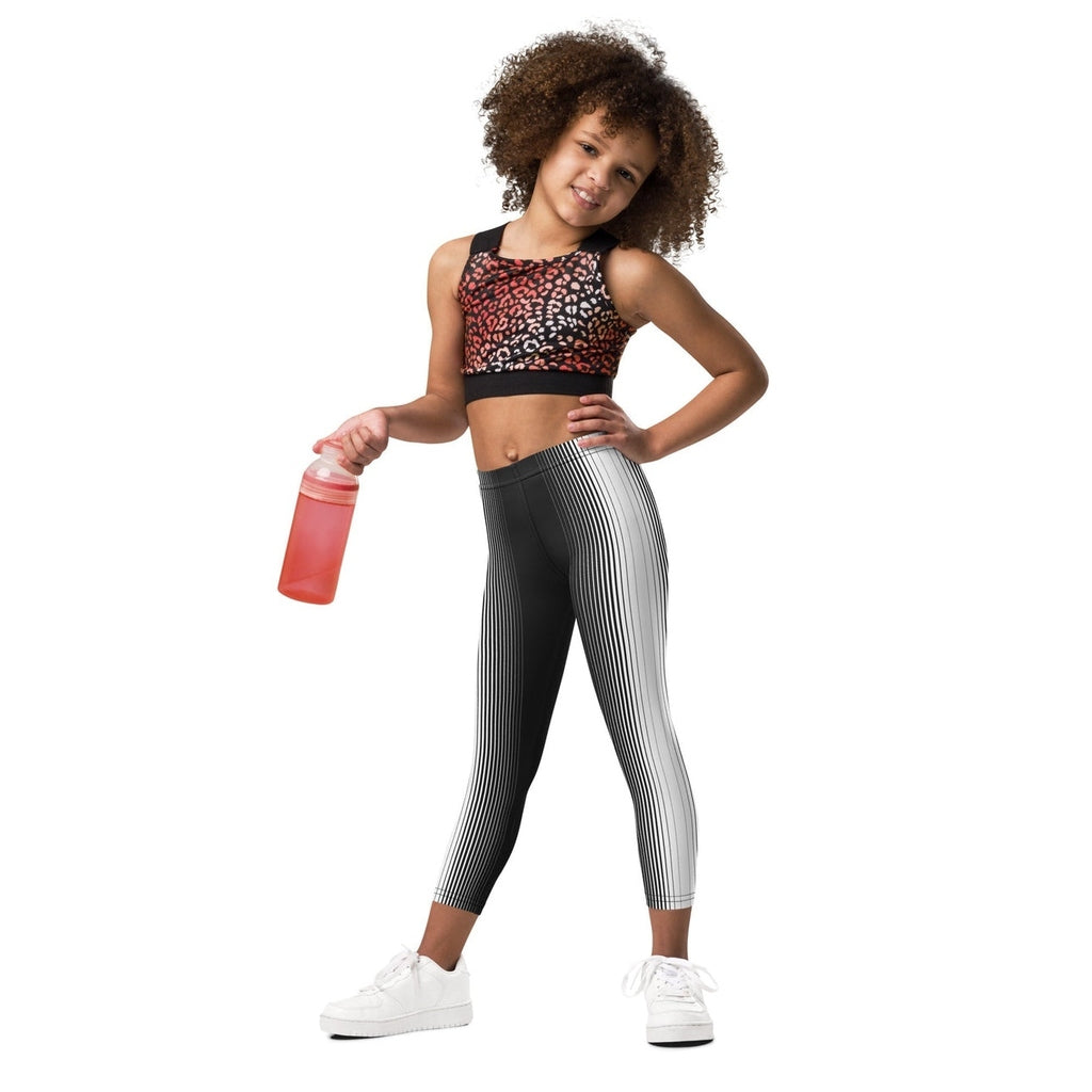 Optical Illusion Vertical Lines Kid's Leggings