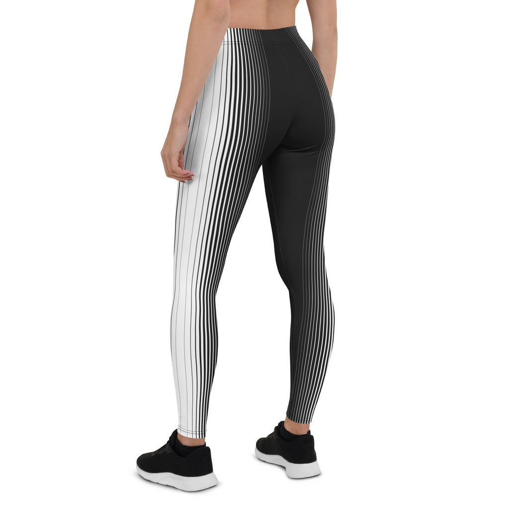 Optical Illusion Vertical Lines Leggings
