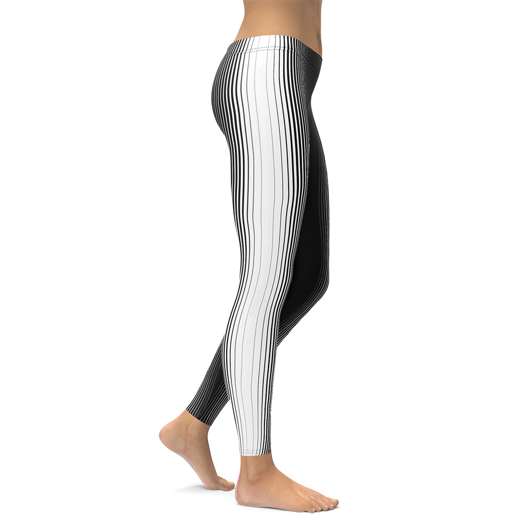 Optical Illusion Vertical Lines Leggings
