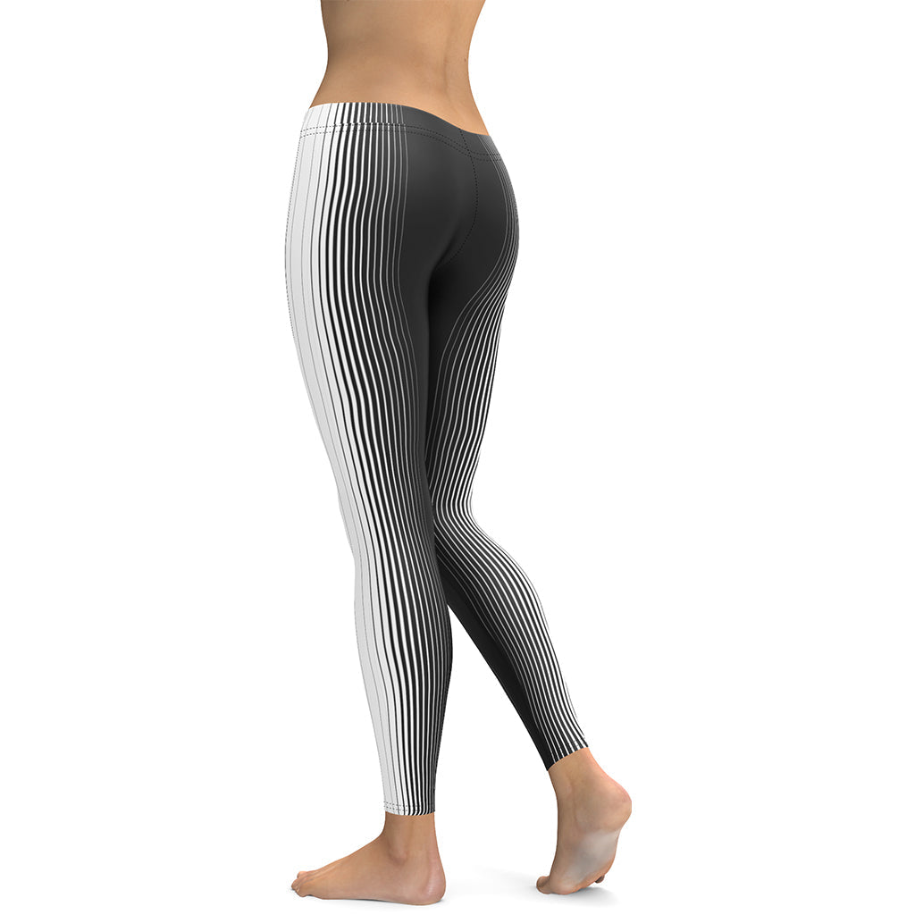 Optical Illusion Vertical Lines Leggings