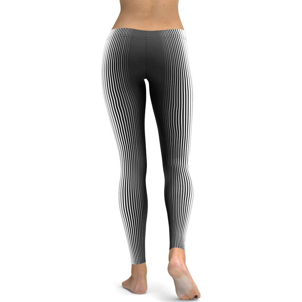 Optical Illusion Vertical Lines Leggings