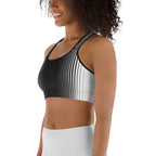 Optical Illusion Vertical Lines Sports Bra