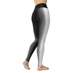 Optical Illusion Vertical Lines Yoga Leggings