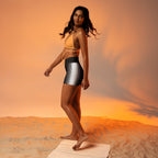 Optical Illusion Vertical Lines Yoga Shorts