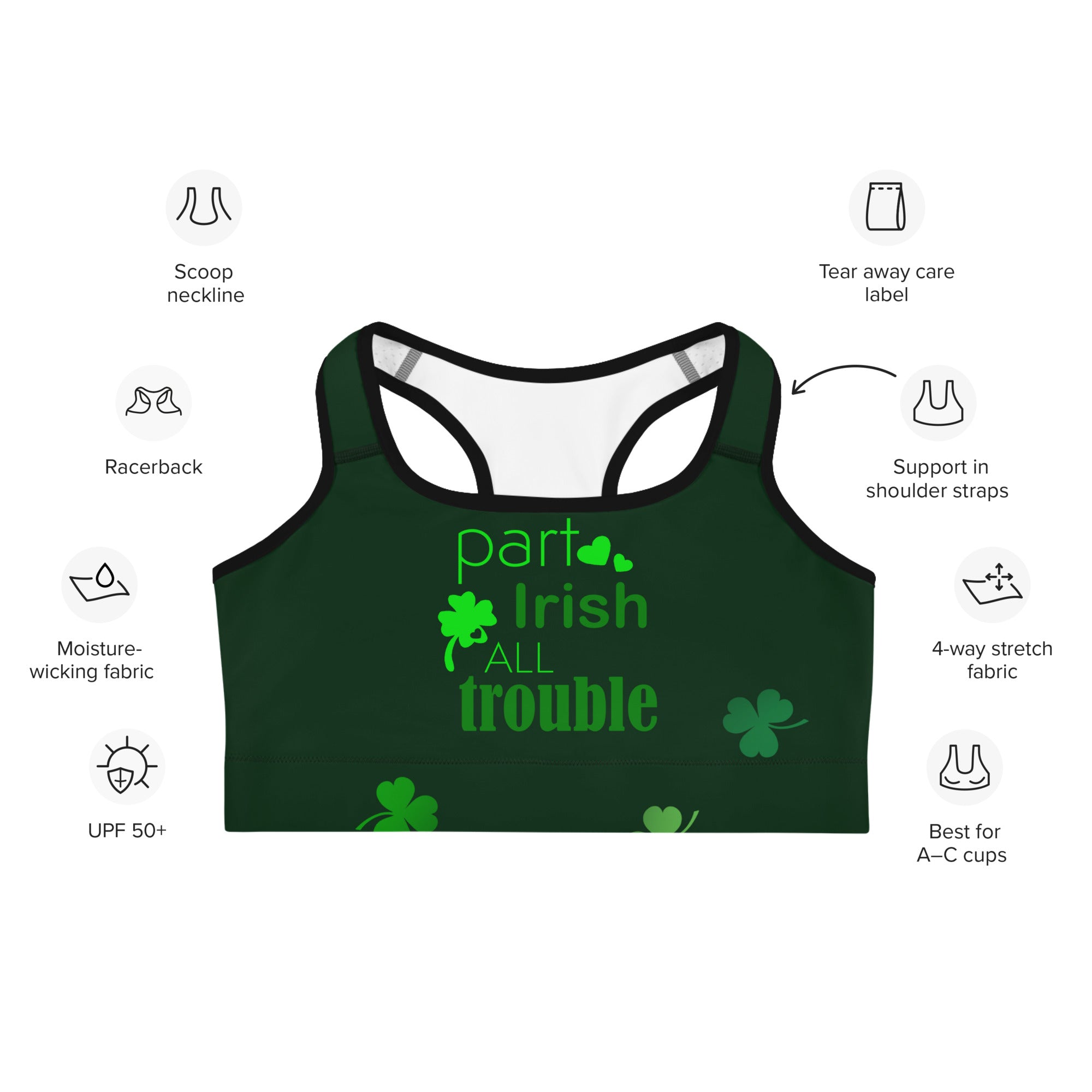 Part Irish, All Trouble Sports Bra