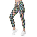 Pastel Checkerboard Leggings With Pockets