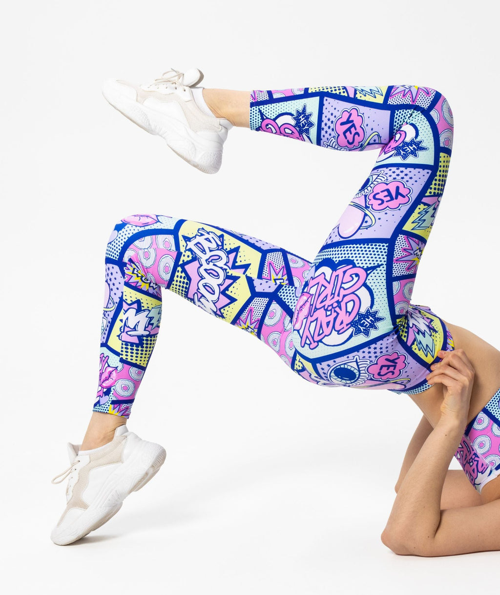 Pastel Comic Book Leggings