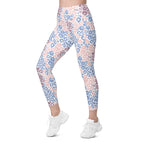 Pastel Leopard Print Leggings With Pockets