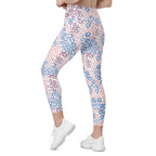 Pastel Leopard Print Leggings With Pockets
