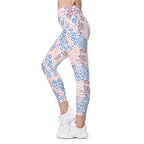 Pastel Leopard Print Leggings With Pockets