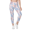 Pastel Leopard Print Leggings With Pockets
