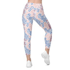 Pastel Leopard Print Leggings With Pockets