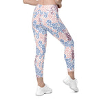 Pastel Leopard Print Leggings With Pockets