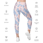 Pastel Leopard Print Leggings With Pockets