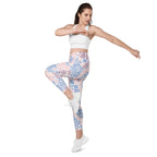 Pastel Leopard Print Leggings With Pockets