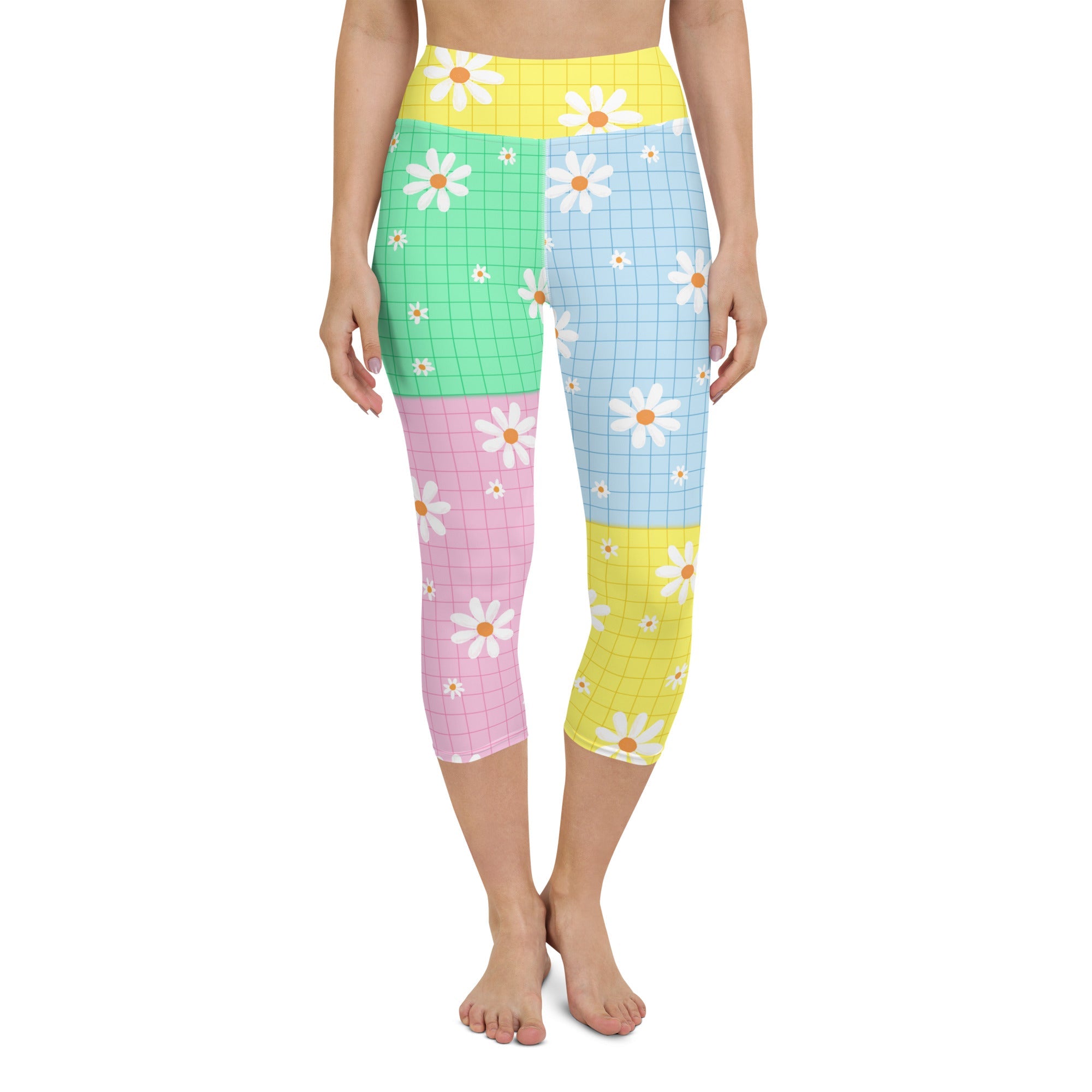 Pastel Patches Yoga Capris
