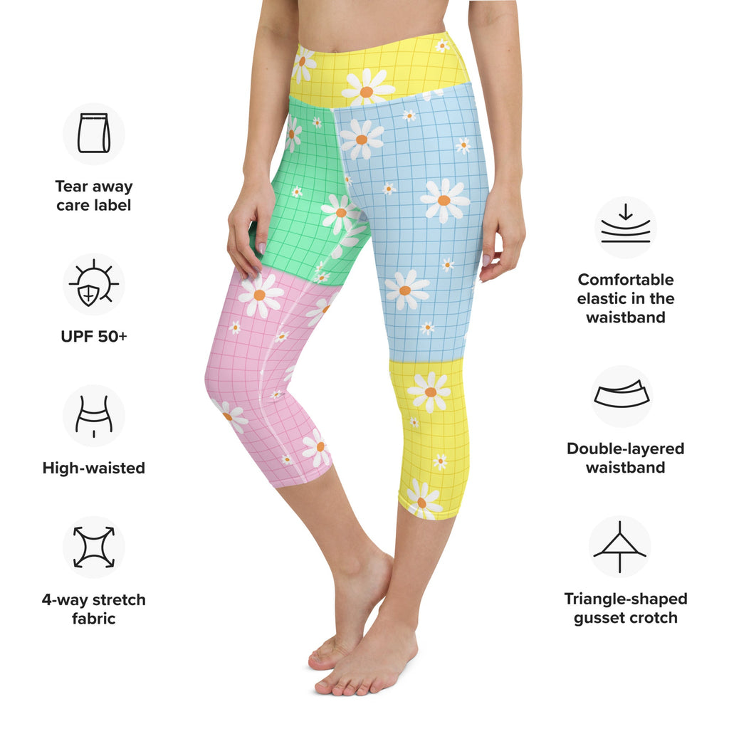 Pastel Patches Yoga Capris