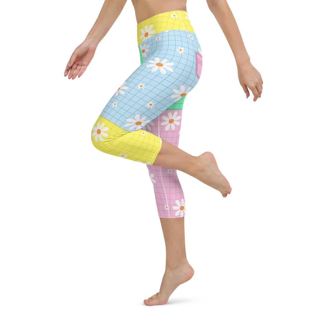 Pastel Patches Yoga Capris