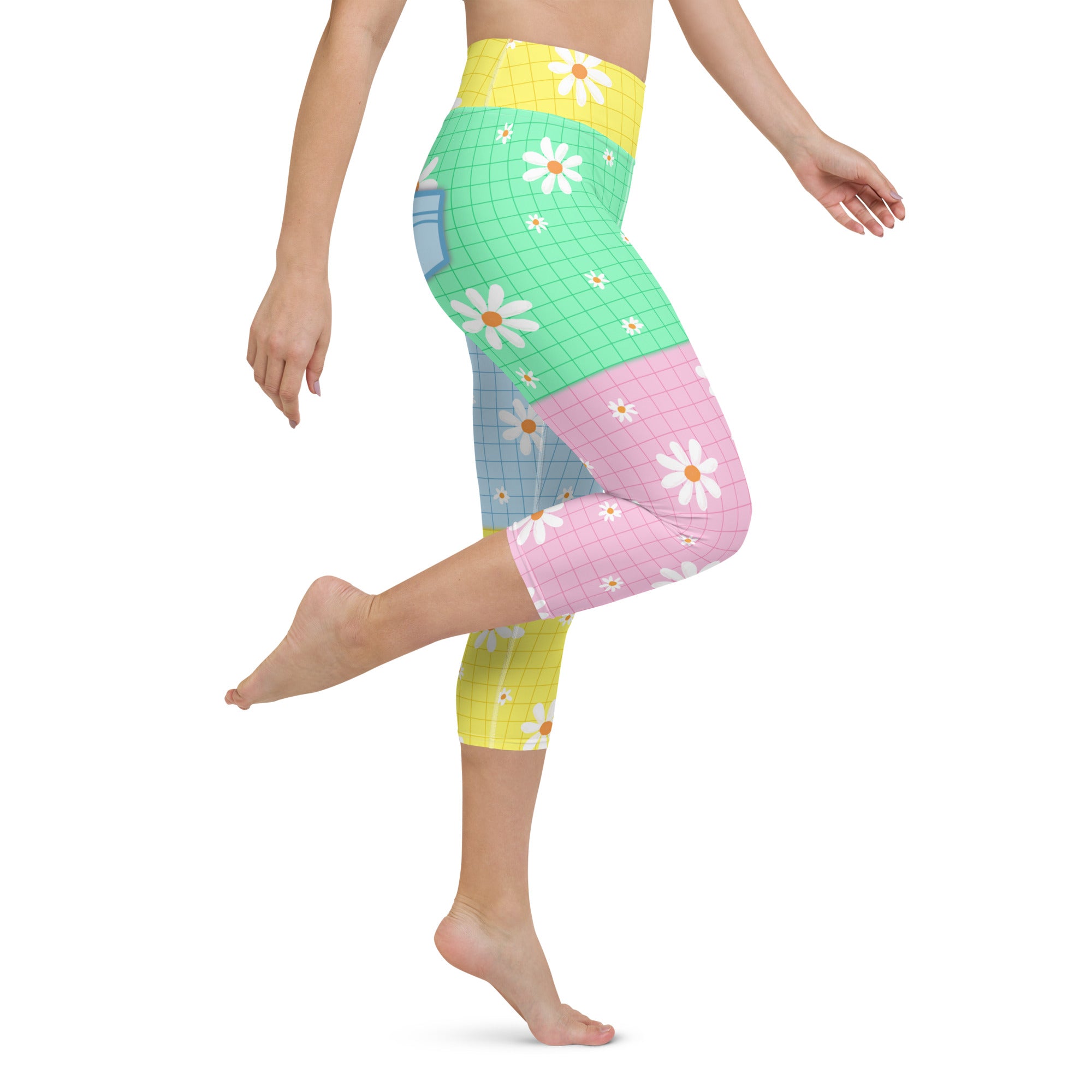 Pastel Patches Yoga Capris