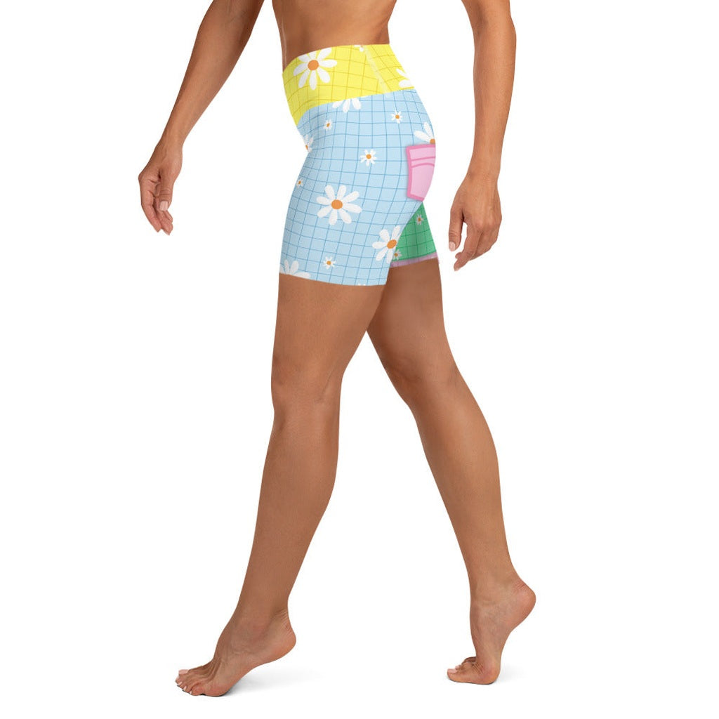 Pastel Patches Yoga Shorts