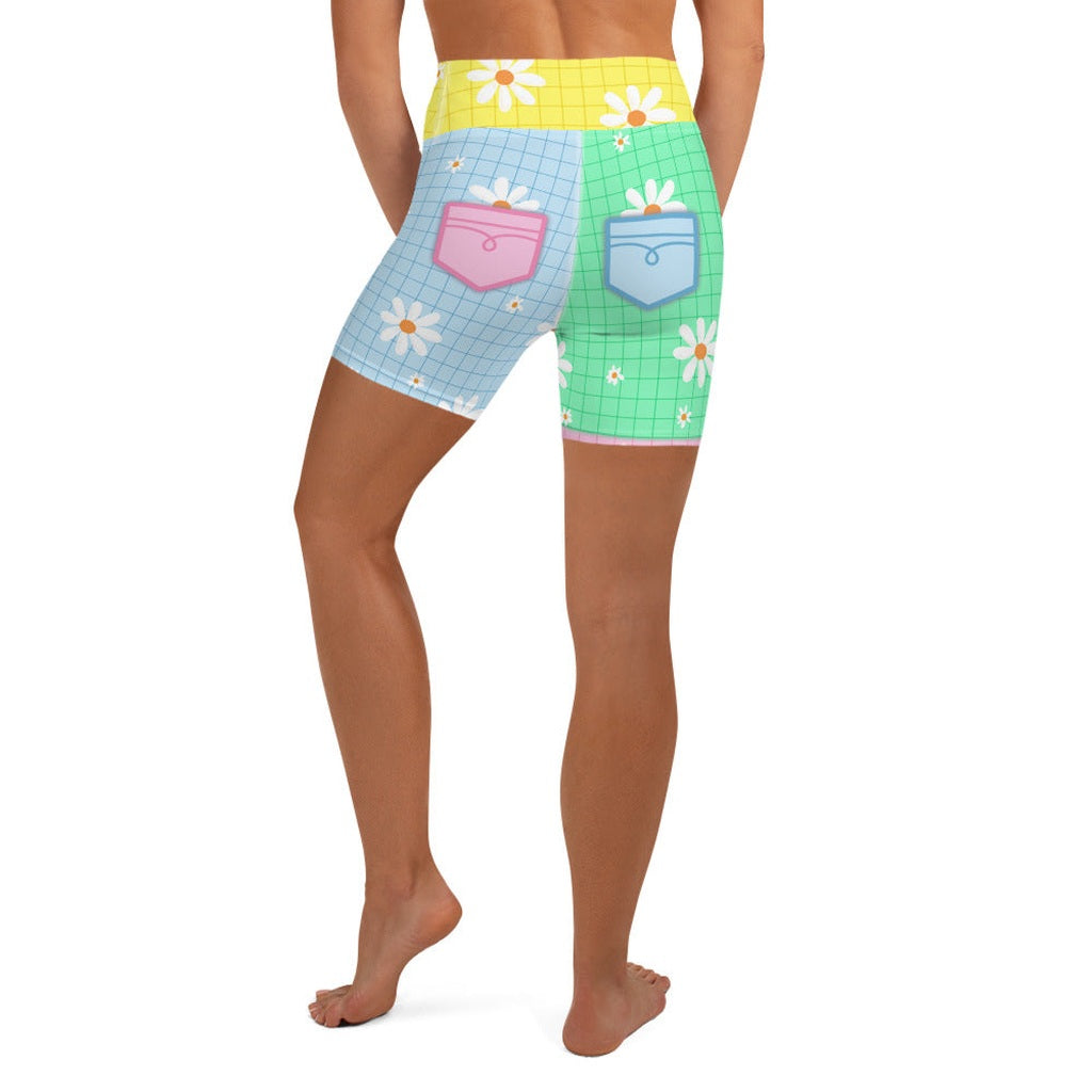 Pastel Patches Yoga Shorts