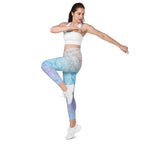 Pastel Spiritual Crossover Leggings With Pockets