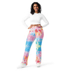 Pastel Tie Dye Flare Leggings