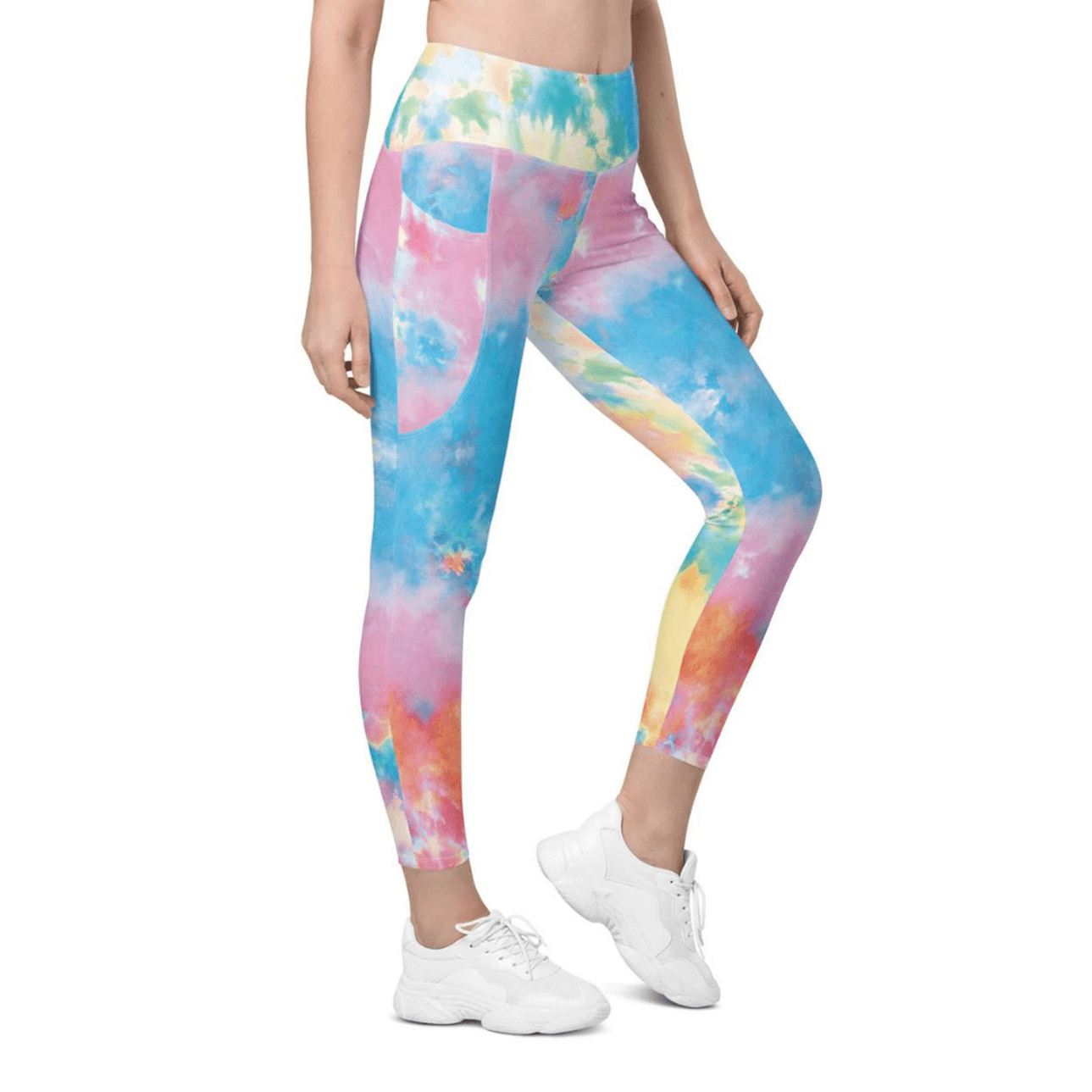 Pastel Tie Dye Leggings With Pockets
