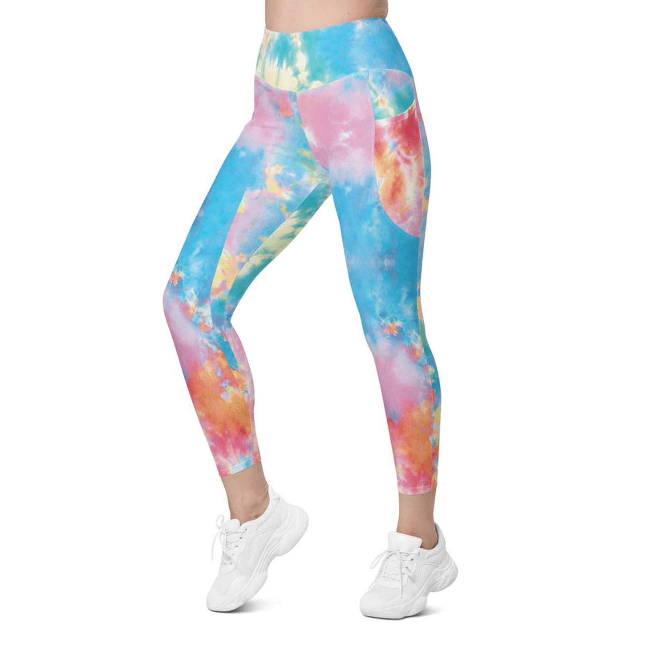 Pastel Tie Dye Leggings With Pockets