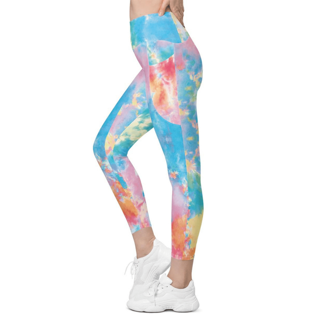 Pastel Tie Dye Leggings With Pockets