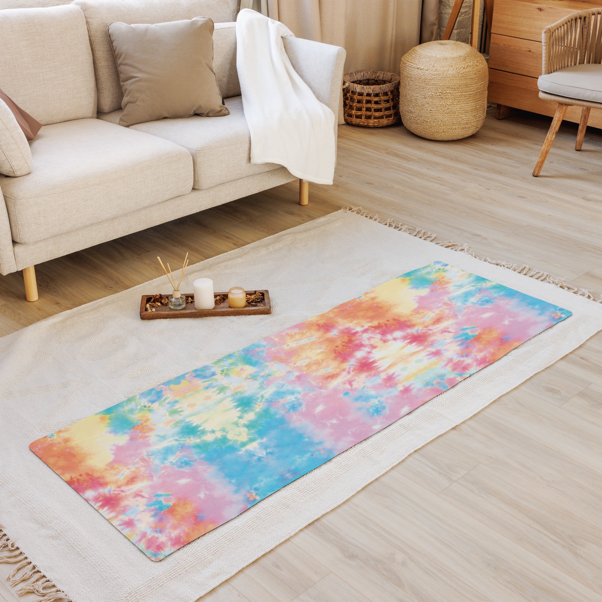 Pastel Tie Dye Yoga Mat