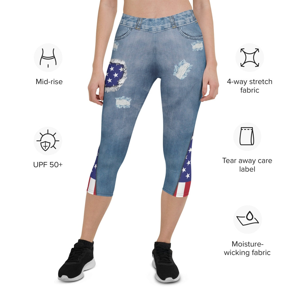 Patriotic Denim Capris
