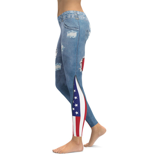 Patriotic Denim Leggings