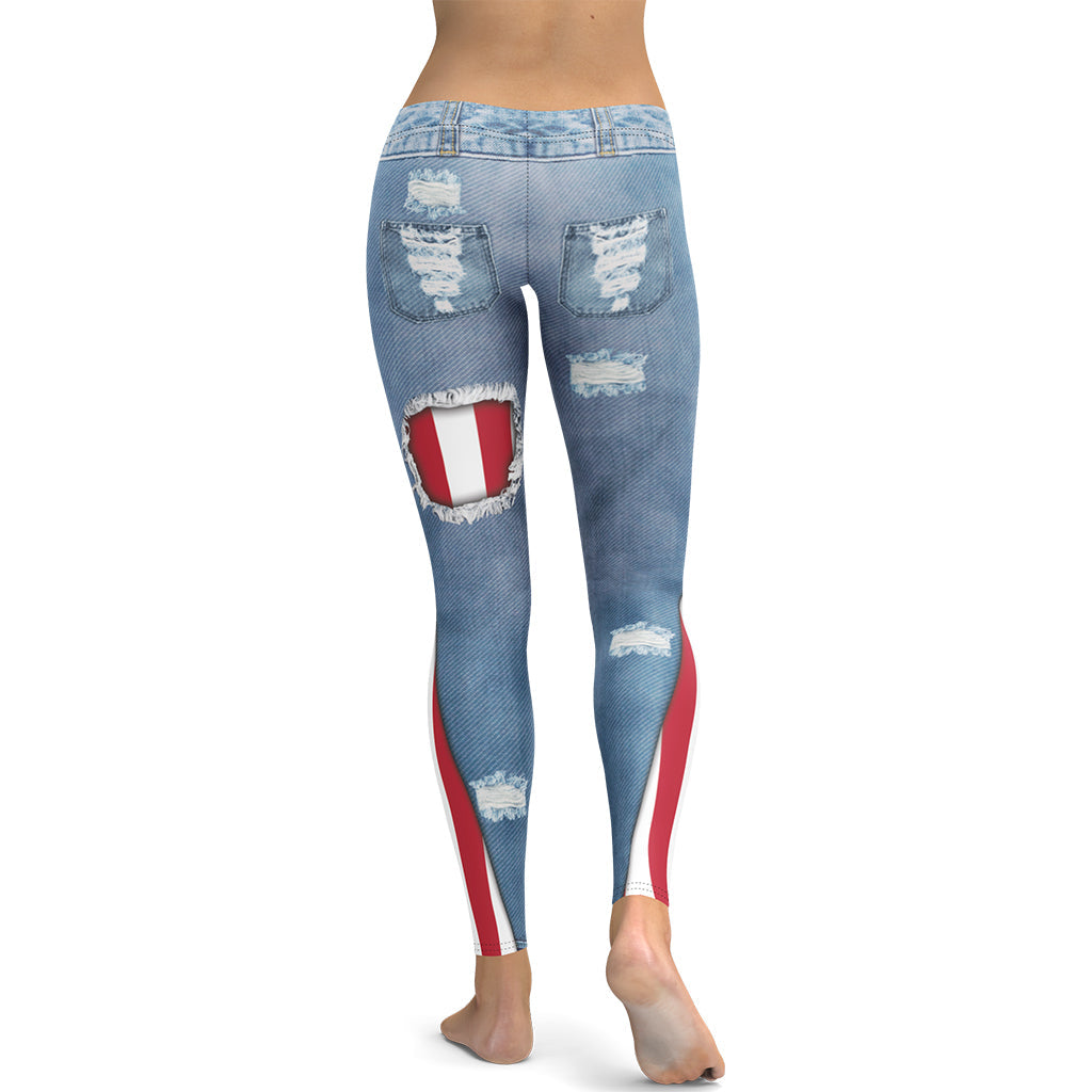 Patriotic Denim Leggings